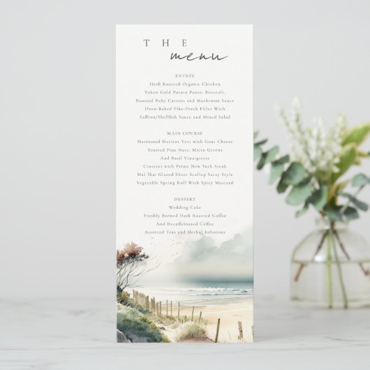 Carte Mariage Plage de sable fin (Debout devant)