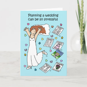 Carte Mariage Planification Stress Bridal Cartoon