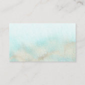 Carte Mariage plat Aqua et Gold Watercolor