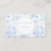 Carte mariage plat de la chinoiserie bleu clair (Dos)