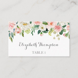 Carte Mariage plat rose et blanc