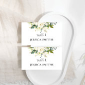 Carte Mariage plat Roses blanches