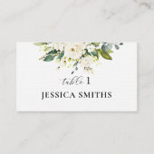 Carte Mariage plat Roses blanches (Devant)