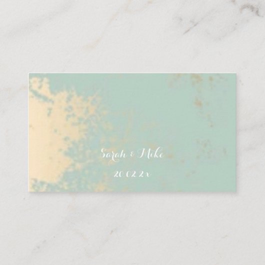 Carte Mariage populaire Mint et Spring (Dos)