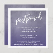 Carte Mariage Postponte Dusty Purple Ombre Texturé (Devant / Derrière)