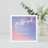 Carte Mariage Postponte Purple, Pink Blue Ombre (Debout devant)