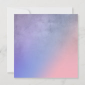 Carte Mariage Postponte Purple, Pink Blue Ombre (Dos)