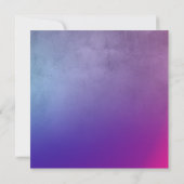 Carte Mariage Postponte violet, rose et bleu Ombre (Dos)