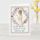 Carte mariage pour fille Samantha des parents (Fleur jaune)