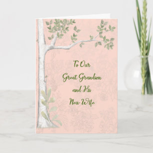 Carte mariage pour grand-fils et nouvelle femme