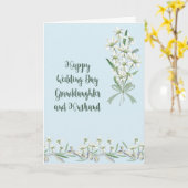 Carte mariage pour la petite-fille et le mari (Fleur jaune)