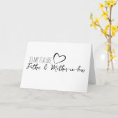 Carte mariage pour le futur Père et belle-mère (Fleur jaune)