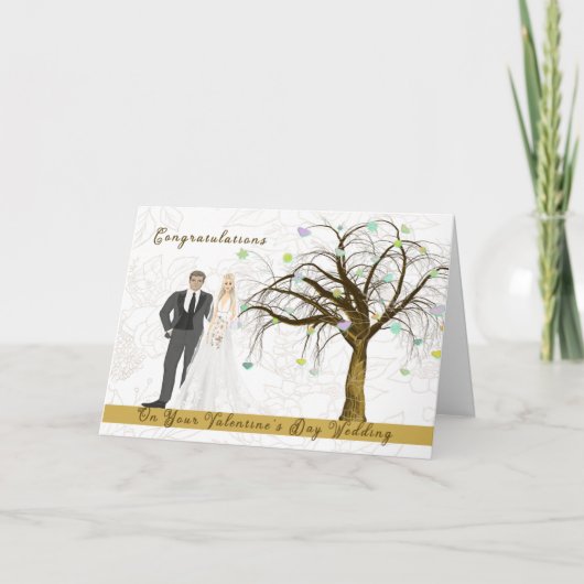 Carte mariage pour Mariage de la Saint-Valentin (Devant)