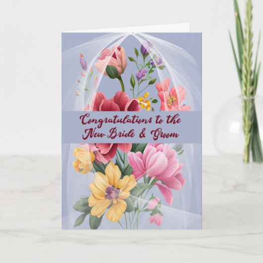 Carte mariage pour nouvelle mariée et chambre avec (Devant)