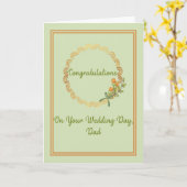 Carte mariage pour papa et nouvelle mariée (Fleur jaune)