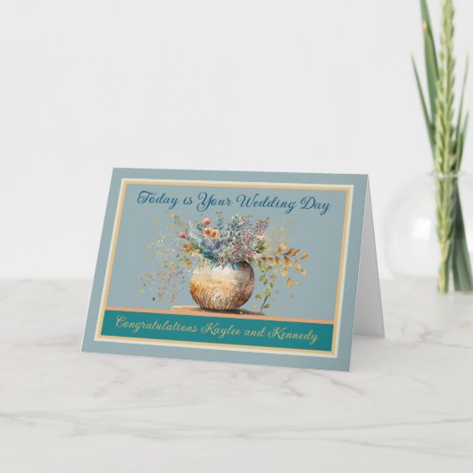 Carte mariage pour personnaliser avec Vase of Flow (Devant)