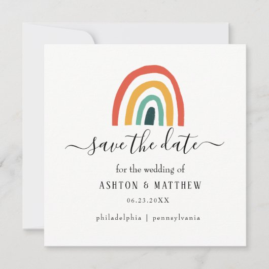 Carte mariage Rainbow (Devant)