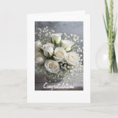 Carte Mariage Rainbow Pride White Roses (Devant)