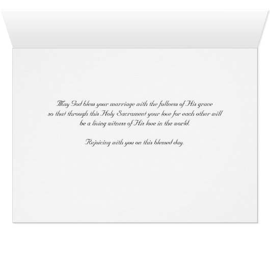 Carte Mariage religieuse (Intérieur Horizontal (Bas))