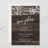 Carte Mariage reportée bois & feux (Devant)