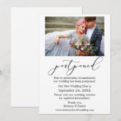 Carte Mariage reportée de la photo de calligraphie (Devant / Derrière)