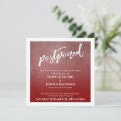 Carte Mariage reportée Gras Rouge Ombre texturée (Debout devant)