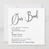 Carte Mariage Reportée Humoristique Et Élégante "O (Devant)