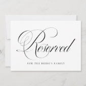 Carte Mariage réservé à Black Flourish Script (Dos)