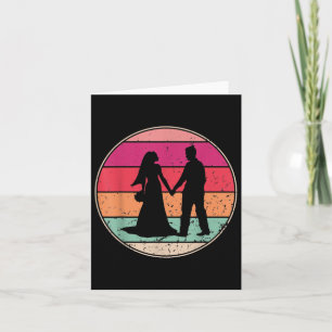 Carte Mariage rétro mariage vintage Cool mariée Groom Ev