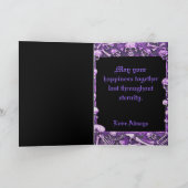 Carte Mariage Romance pourpre de Spellbook de crâne (Intérieur)