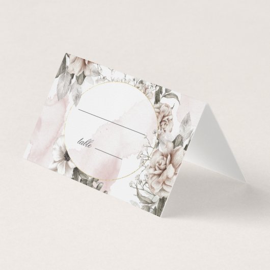 carte mariage romantique à fleurs (Front)