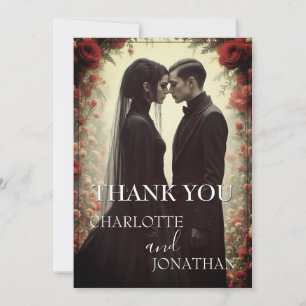Carte Mariage romantique en Elégance noire