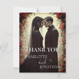 Carte Mariage romantique en Elégance noire