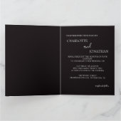 Carte Mariage romantique en Elégance noire (Intérieur)