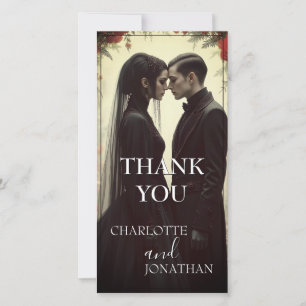 Carte Mariage romantique en Elégance noire