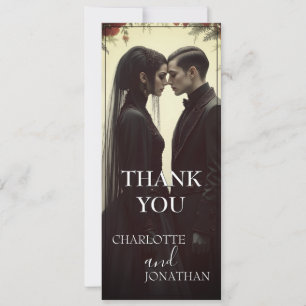 Carte Mariage romantique en Elégance noire