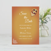 Carte Mariage romantique en terre cuite moderne Sauvez l (Debout devant)