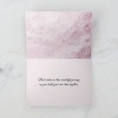 Carte Mariage rose Abstrait avec les nouveaux noms (Intérieur)
