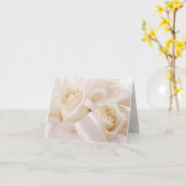 Carte Mariage rose crème blanche (Fleur jaune)