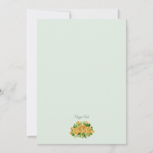 Carte Mariage Rose or (Dos)