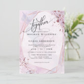 Carte MARIAGE | Rose Pink et Lilac Jaspé (Debout devant)