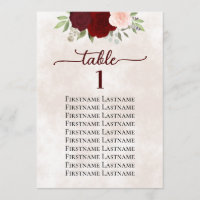 Mariage rose rouge et rose, tableau de sièges Numé