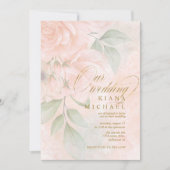 Carte Mariage Rose souple ID828 (Devant)