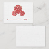 Carte Mariage rouge D20 Dice (Devant / Derrière)