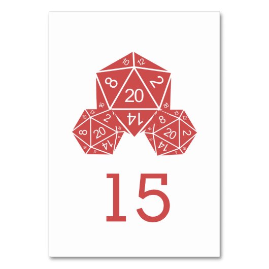 Carte Mariage rouge D20 Dice (Par défaut)