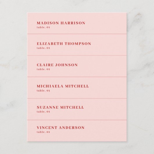 Carte Mariage rouge et rose do-it-yourself (Devant)