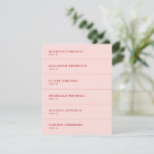 Carte Mariage rouge et rose do-it-yourself (Debout devant)