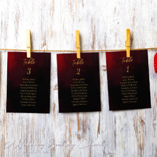 Carte Mariage rouge or et noir