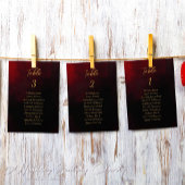 Carte Mariage rouge or et noir