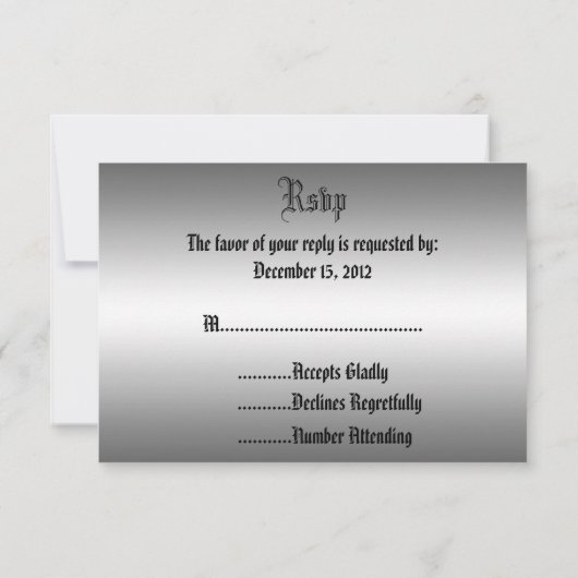 Carte mariage RSVP (Dos)